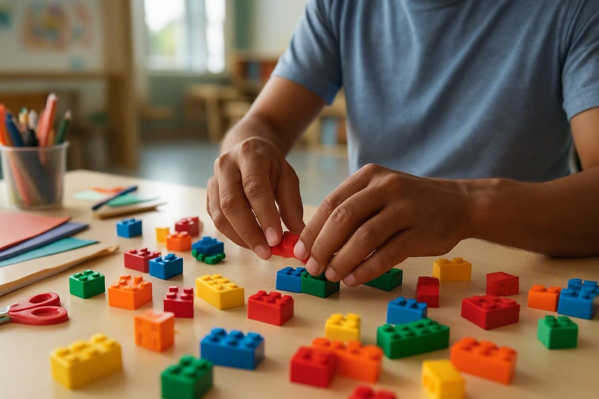 Building blocks activity at the after-school club